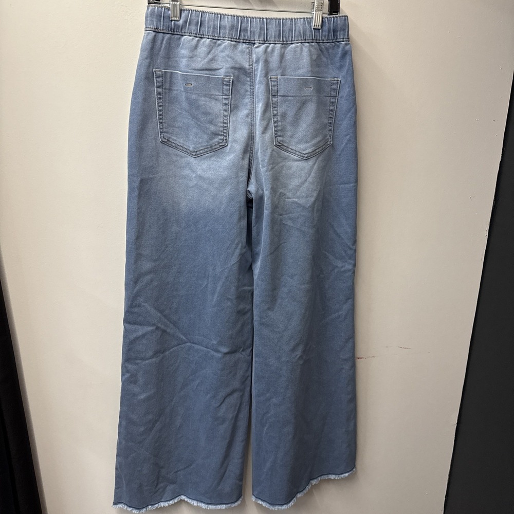 Sincerely Jules Jeans High Rise Wide Blue Denim Relaxed Sweatpant Drawstring Med - Picture 4 of 7
